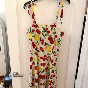 VINTAGE FRUIT PRINT DRESS